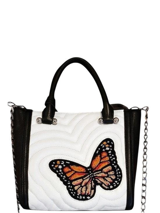 Brighton Handbags - Brighton Beaded Monarch Dreams Butterfly Embroidered Handbag